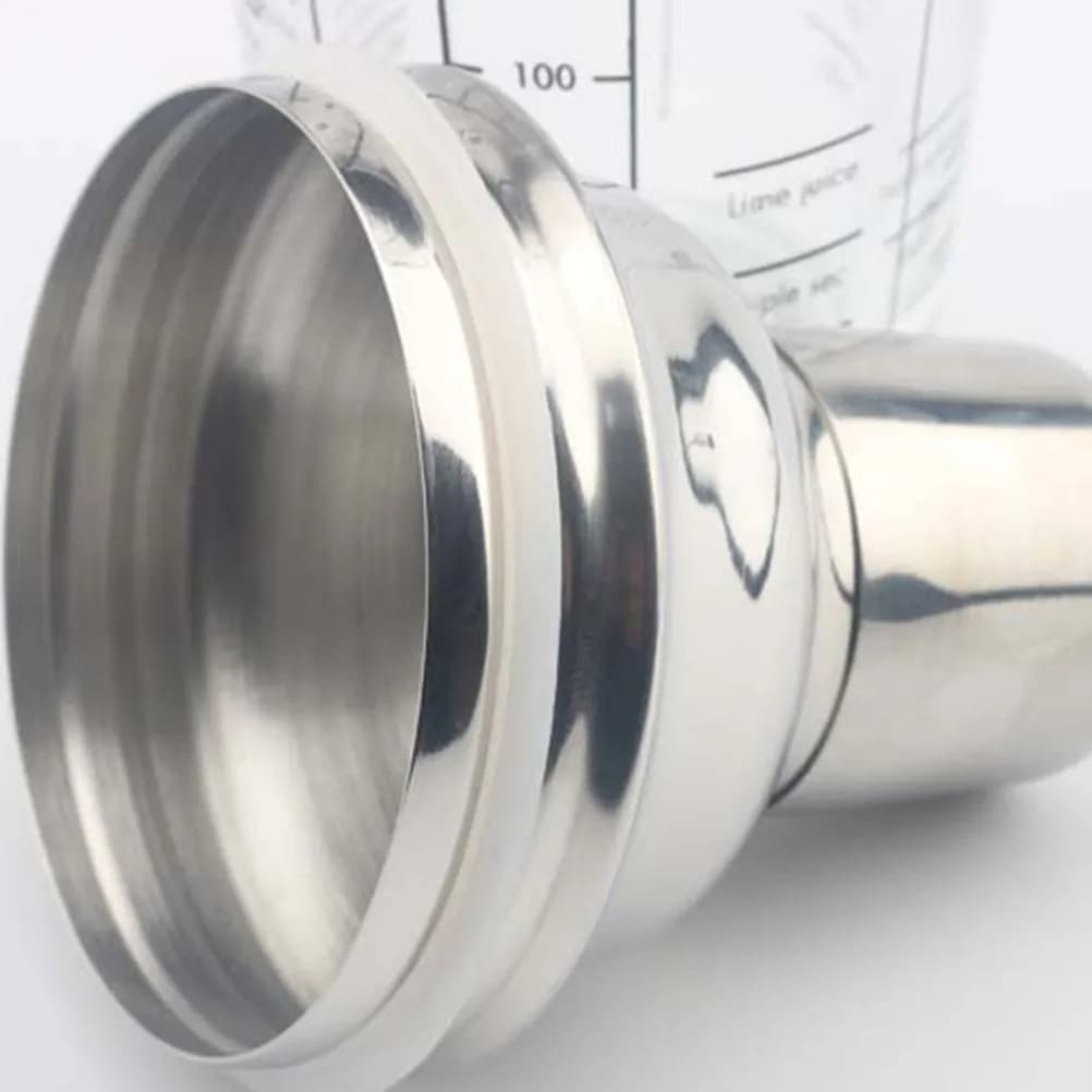 450Ml Stainless Steel Covered Glass Cocktail Shaker with Printed Drink Recipes Scale Design Rustproof Odor Free Bar Accessories