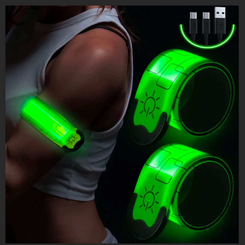 Armband for Night Running LED Light Band Safety Arm Band for Cycling Sports Safety Arm Belt Warning for legs Rechargeable Bracelet 3 Modes