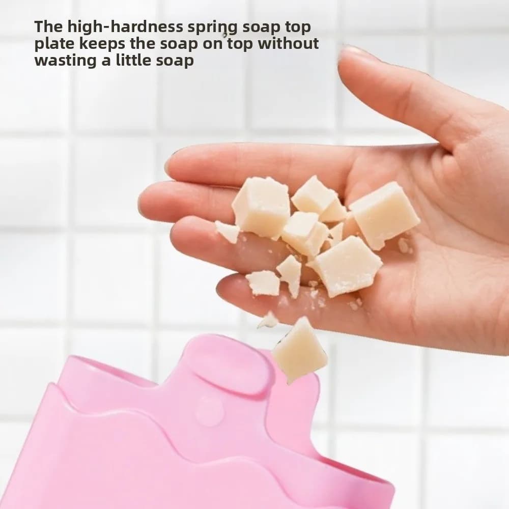 New 3in1 soap box with brush Multifunctional roller soap box Non-slip foam box for rubbing soap storage tool