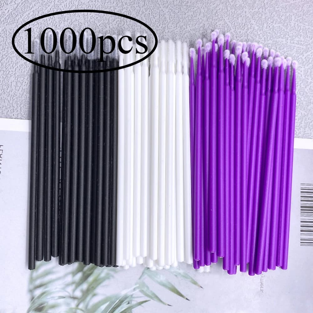 1000 pcs/Lot Extension Eyelashes Cleaning Racks Lash Lift Removal Collar Microblade Makeup Micro Brushes Tool