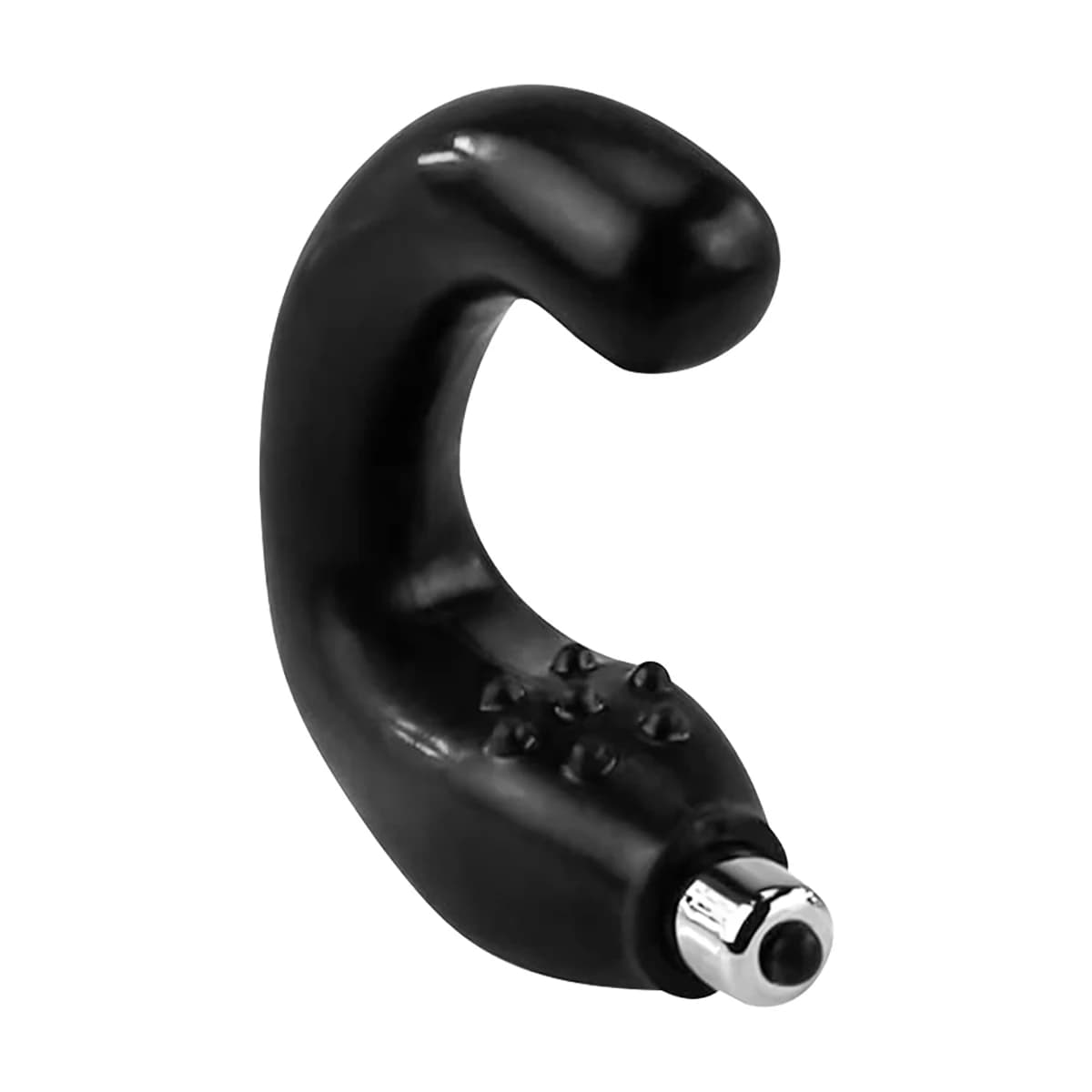C-Shaped Prostate Vibrator, 10 Vibration Modes Anal Massager, Adult Sex Toys for Men and Women Couples（Black）