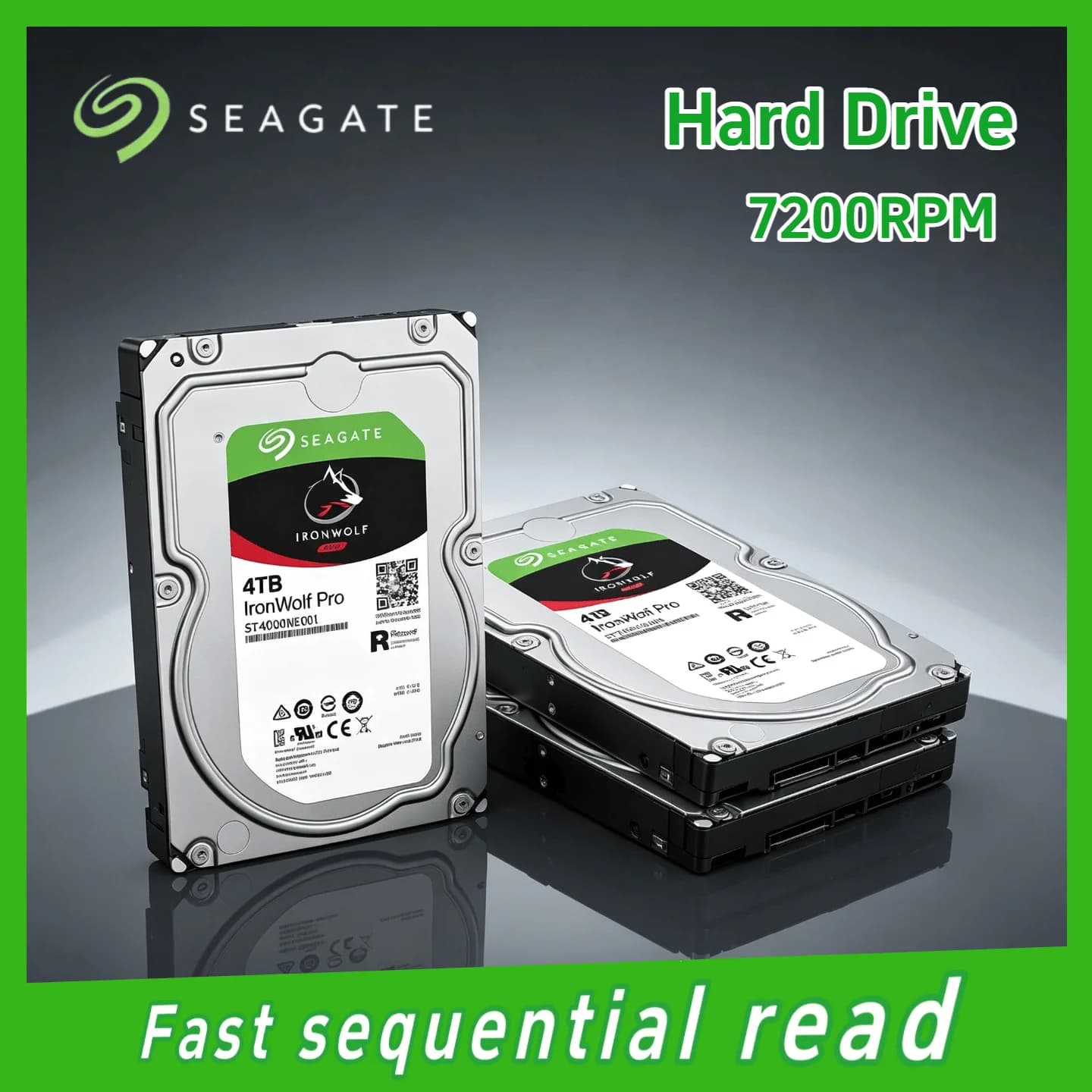 For Seagate ST4000NE001 4TB NAS Hard Drive 3.5 Inch SATA3 6GB s 7200RPM Desktop Network Attached Storage Large Capacity Pro