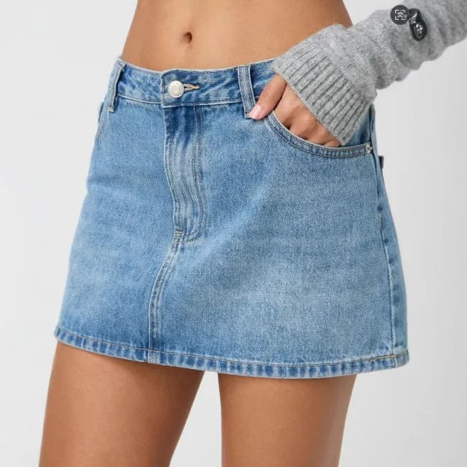 Washed Denim Skirt Women Fashion Trendy Simple All-match Hot Girl Mini Skirts Temperament Commuting Style Female Clothing New
