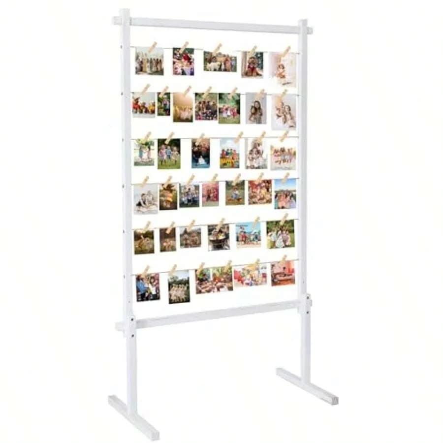 Cornice per collage Linlin Ery Store, pannello espositore per foto con clip, cornici in legno per immagini e foto con supporto per matrimoni e lauree
