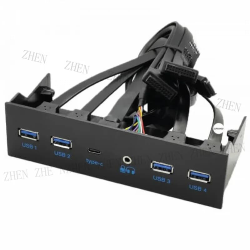 Y Y USB 3.1 TYPE-C 5.25Inch Chassis Front Bar Panel USB Hub 19PIN to C port 5Gbps