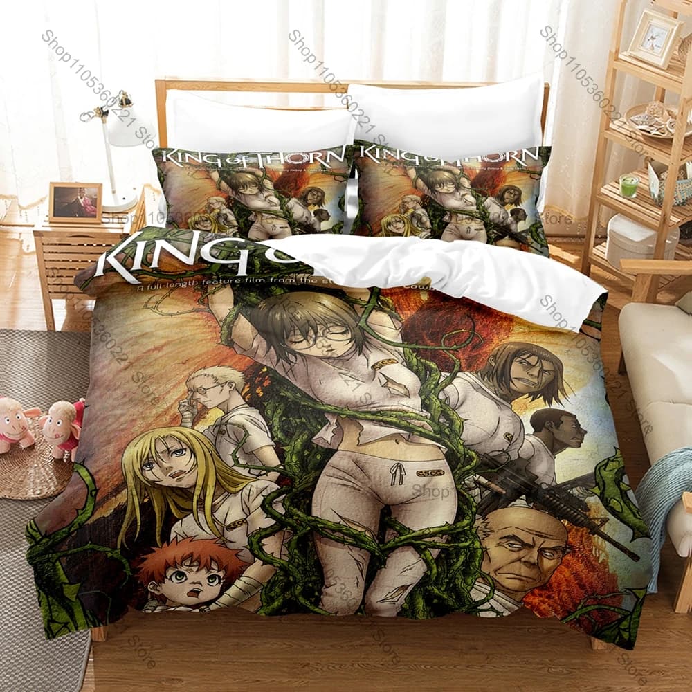 Dark Sci-Fi Horror Anime King of Thorn Alice Frozen Cryogenic Sleep Thorn Monster Bedding Set Duvet Cover + 2 Pillowcases Anime