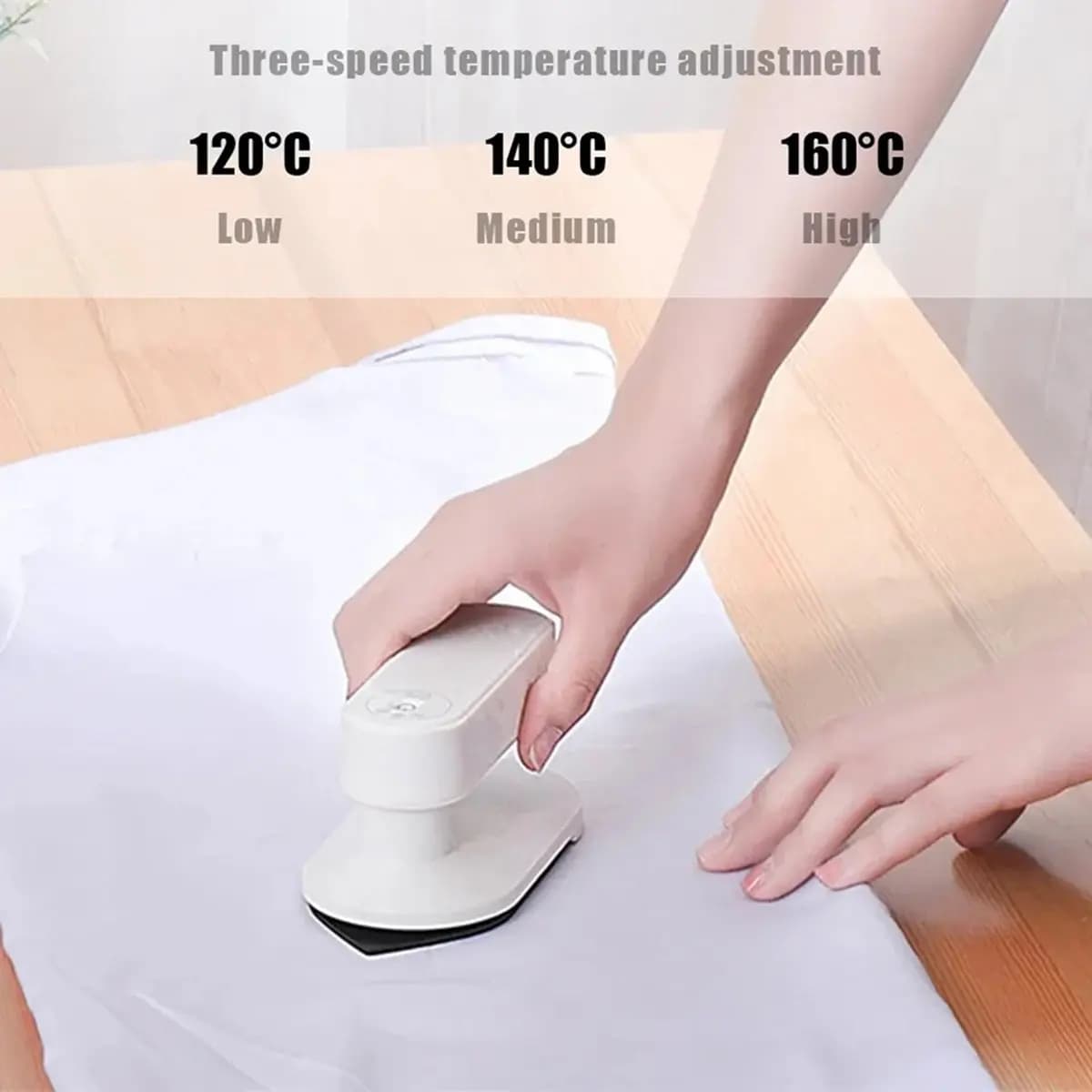 Ferro da stiro a vapore portatile in tessuto mini vaporizzatore ricaricabile USB 3 livelli di calore 110 W Piroscafo per indumenti da viaggio per vestiti