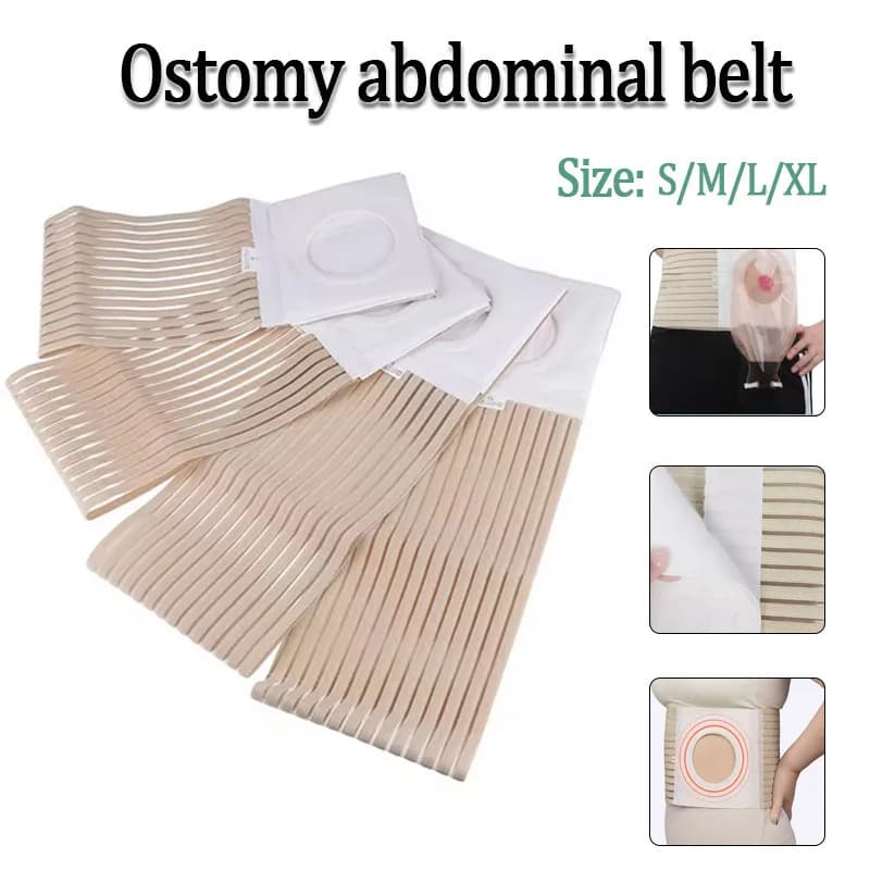 Cintura Addominale Elastica Regolabile per Ostomia, Traspirante per Tutte le Stagioni, Cintura Fissante per Ostomia, Previene l'Ernia e la Deviazione