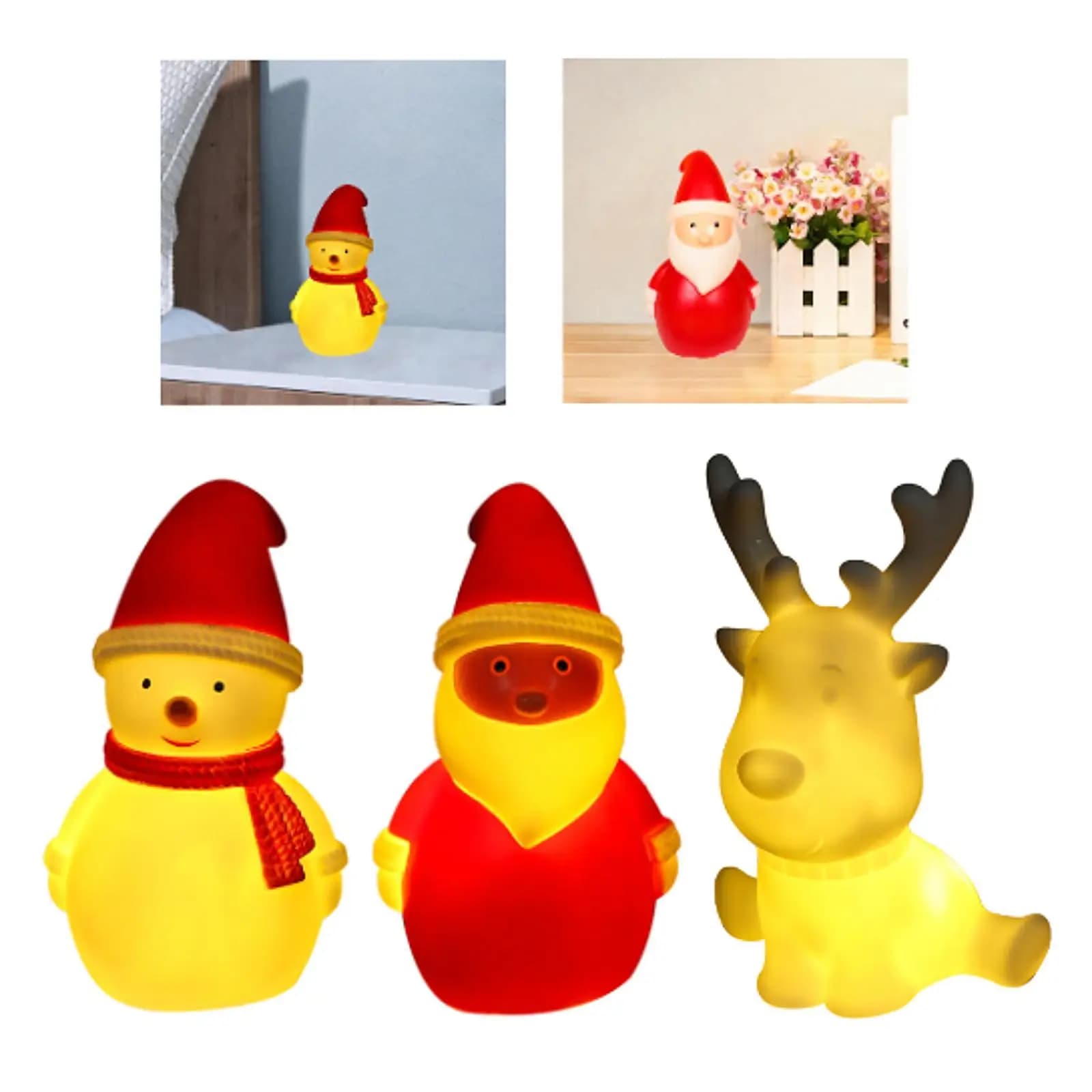 Luce notturna natalizia per bambini Luce notturna a LED con luce gialla calda per la decorazione della stanza