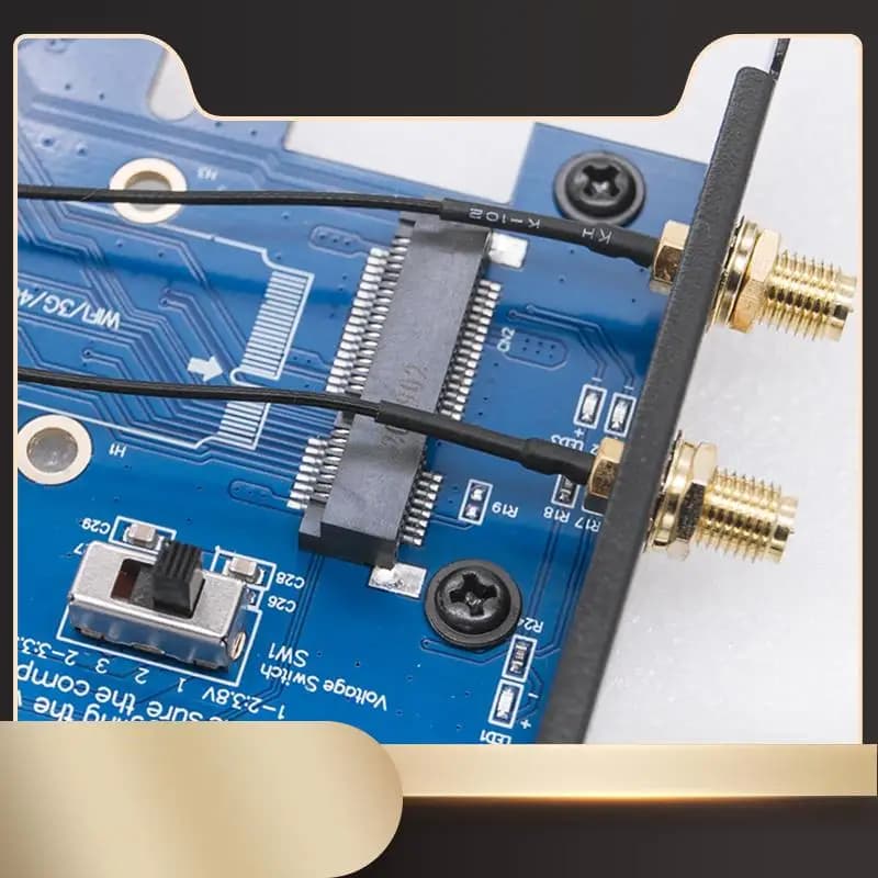 Modulo Wifi Mini PCI-E Express a PCI-E 1X Scheda adattatore da 3G/4G a PCI-E Scheda di sviluppo 2 Antenas-N36R