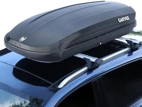 Box da Tetto per Bagagli 12 Cu Ft, Accesso Bilaterale, Capacità 165 libbre, Cinghie di Fissaggio e Chiavi, Nero - Portapacchi da Tetto