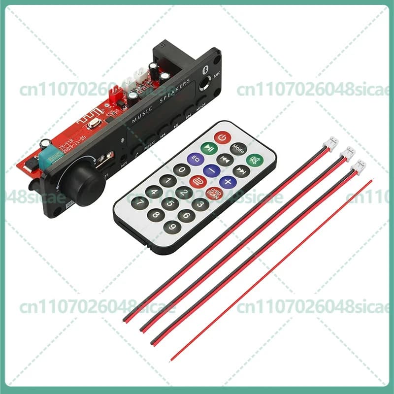 2-8 pz. Scheda Decoder e Amplificatore Bluetooth 6V-18V a Doppio Canale con Funzione Karaoke e Vocal Cut