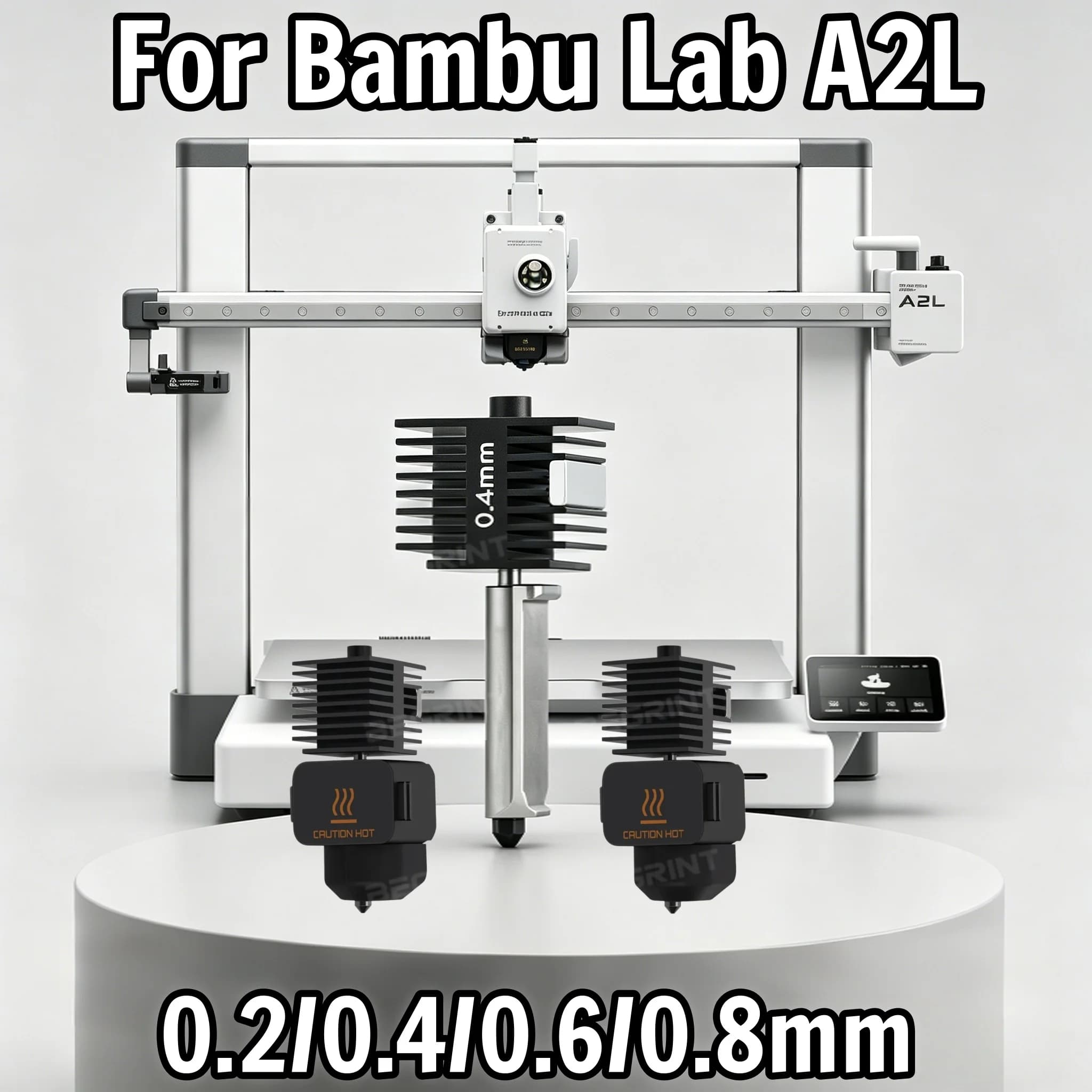 For Bambu Lab A2L Upgraded Hardened Steel Hotend Nozzle Kit for Bambu Lab A2L High Temp Wear Resistant 3D Printer Parts