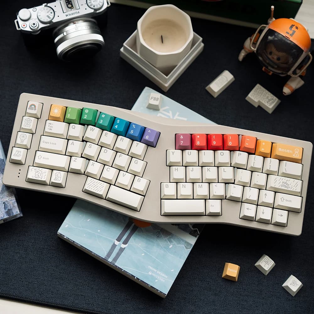FBB Set di copritasti arcobaleno originale R2 146 tasti Cherry Profilo PBT Sublimazione della tintura Tastiera meccanica personalizzata Copritasti periferici