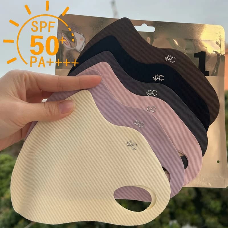 Nuova Maschera Estiva 2026 per Uomo e Donna, Protezione UV, Traspirante, in Seta Ghiacciata, Sensazione di Freschezza, Maschere Sottili per Protezione Solare