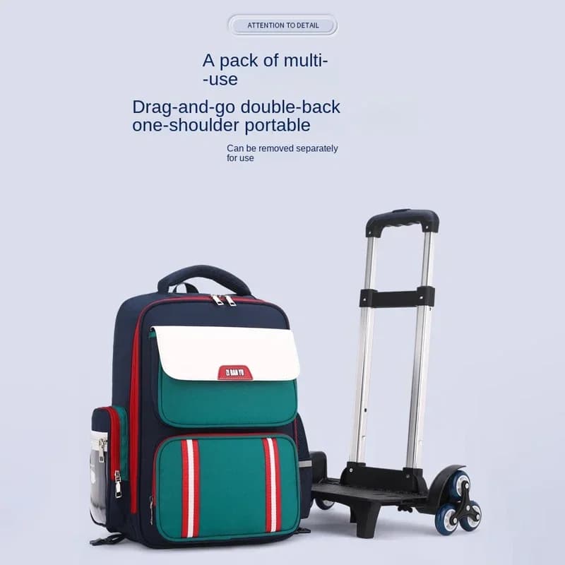 KOKO CATRolling Zaini per bambini primari Trolley Zaino per studenti delle scuole Borsa con ruote Zaini per il ritorno a scuola con ruote