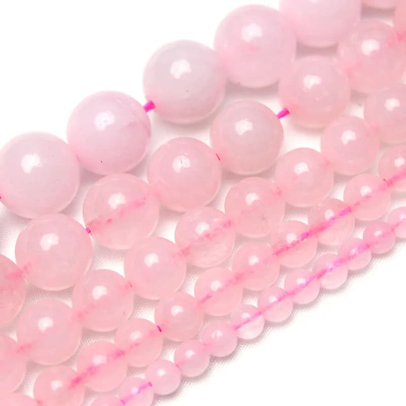 Perline di pietra naturale rosa cristallo di quarzo rosa perline allentate rotonde 4 6 8 10 12mm per gioielli che fanno accessori per bracciali fai da te filo