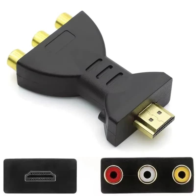 Full HD 1080P RCA AV To HDMI-compatible Composite Converter AV To HDTV Audio Video Connector For TV BOX DVD Projector Computer