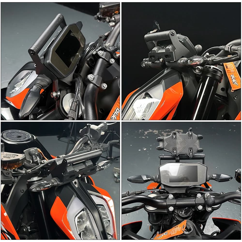 Supporto per Navigatore GPS e Telefono per Manubrio Moto 790 Duke/L 2018-2024, Estensione per Barra da 22mm, 790Duke 2023