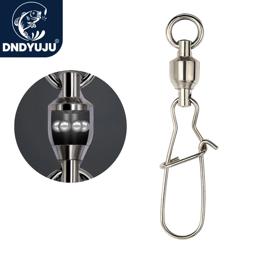20PCS Slitting Slide Connector Spilles Ball Bearing Round Ring Buckle Fishing Kit Wearing Line Connecting Cross Block Fishing Tools
