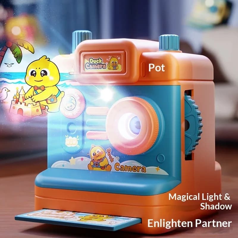 Fun simulation projection small camera Polaroid portable slide projector 3d three-dimensional children's science toys