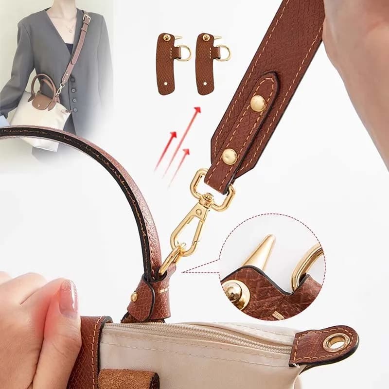 Longchamp Small Bag Shoulder Bag Leather Spare Shoulder Strap without Accessories for Bags with Punching Change