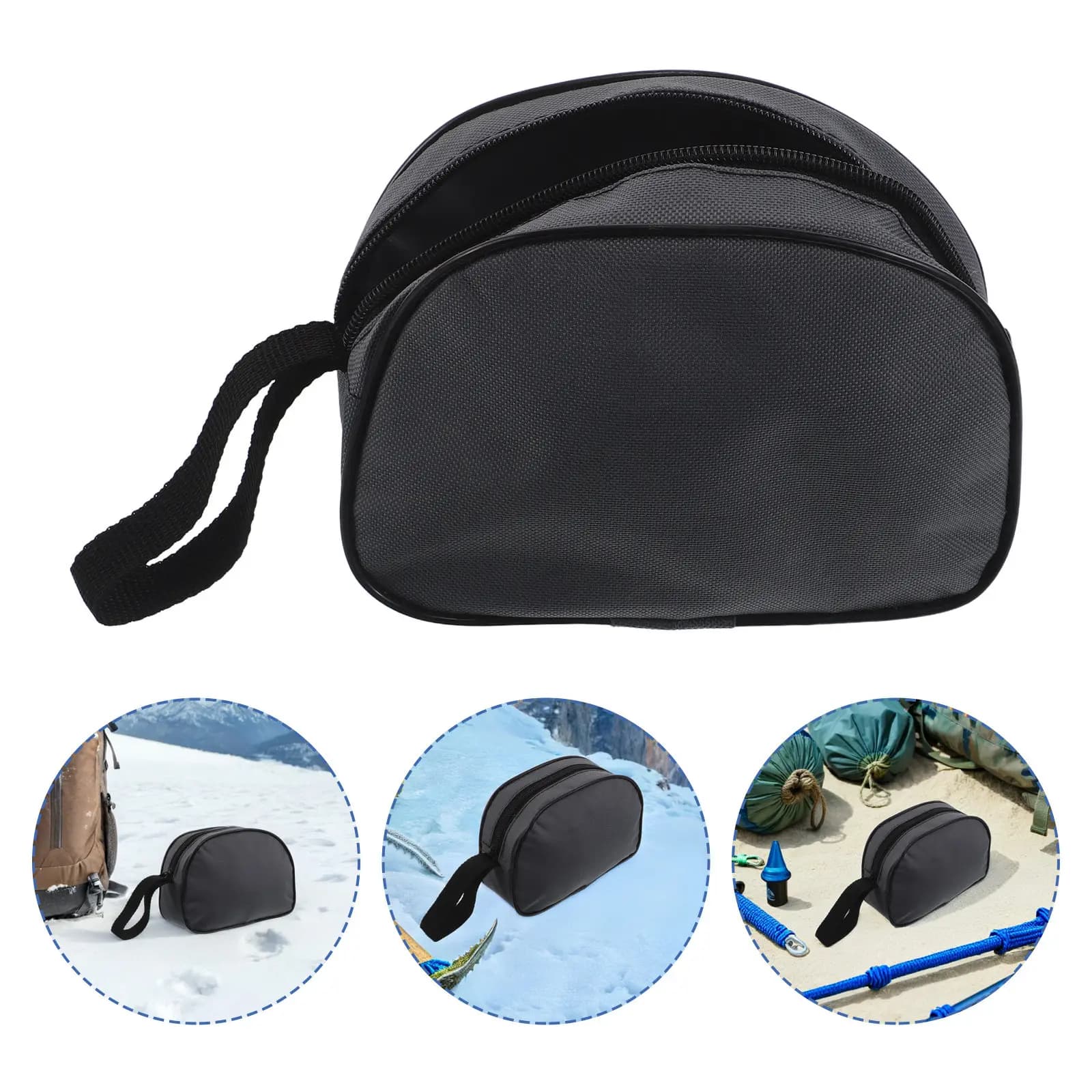 Borsa Pieghevole per Ramponi, Custodia Portatile per Ramponi da Ghiaccio, per Escursionismo, Alpinismo, Sci e Scarponi