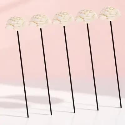 Set di 5 Bastoncini Diffusori per Oli Essenziali con Design Realistico a Fiore, Ricarica per Diffusore a Bastoncini per Casa, Studio, Sala Yoga, Aria Fresca e Atmosfera Rilassante