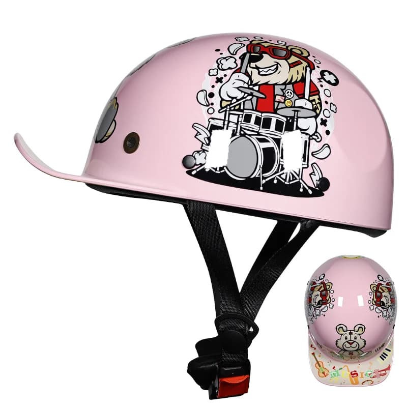 Casco da baseball vintage per bambini ORZ con visiera a becco d'anatra, casco da skateboard, casco da bici, casco di sicurezza per moto elettrica