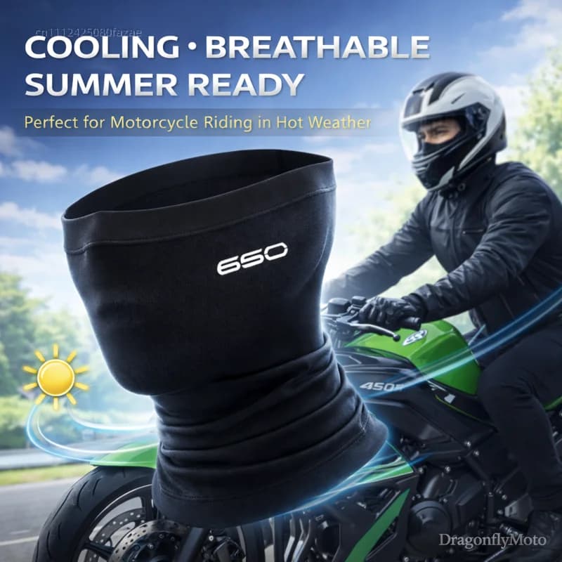 Breathable Summer Mask for Moto Kawasaki Ninja 650, Z650, Z NINJA 650, 650SE, Versys 650, with Logo