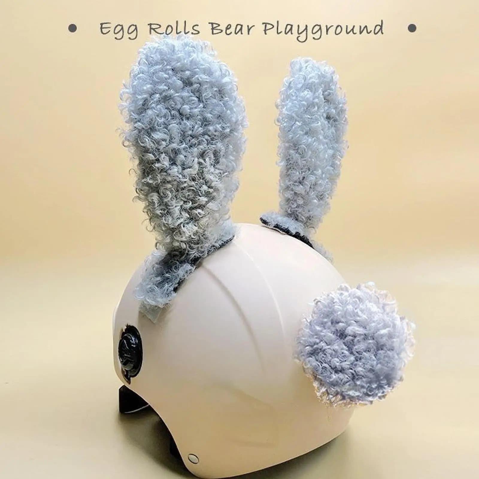 Decoration for Helmet with Rabbit Earrings in Running Helmet, Bicycle Helmet, Sports Helmet, Easter Cosplay Accessories