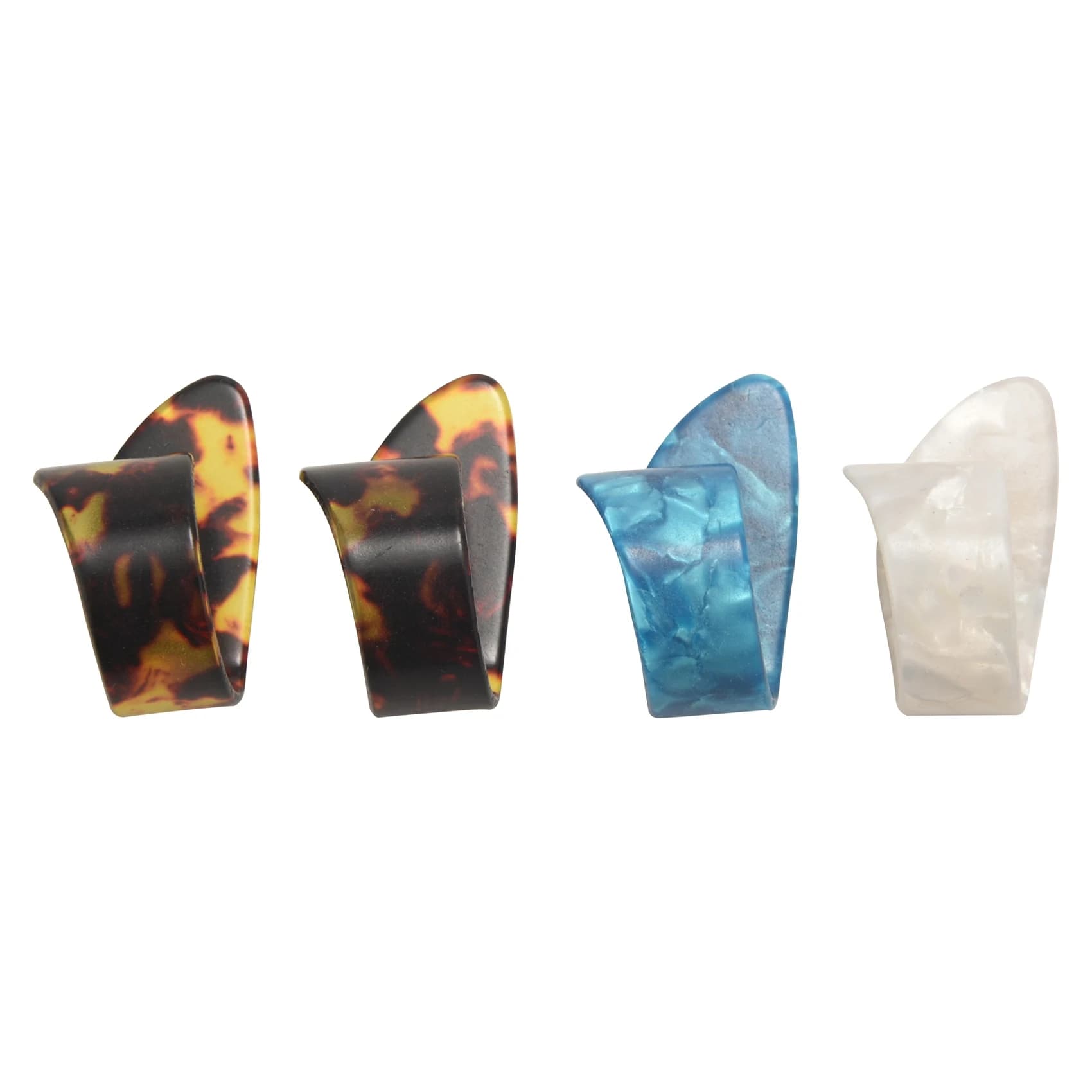 4 pezzi Thumb Finger plettro per chitarra celluloide Mediator Thumbpick per chitarra elettrica acustica spessore
