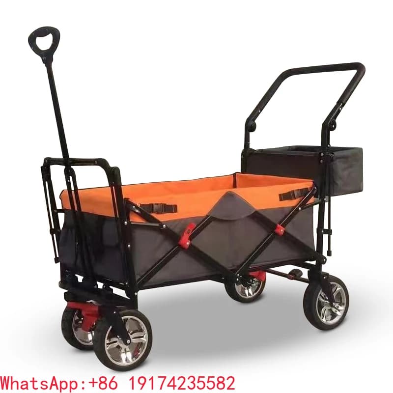 -Vagone pieghevole silenzioso per tutti i terreni Wagon pieghevole Carrello per passeggino Carro da spiaggia resistente per lo shopping in campeggio FW100A