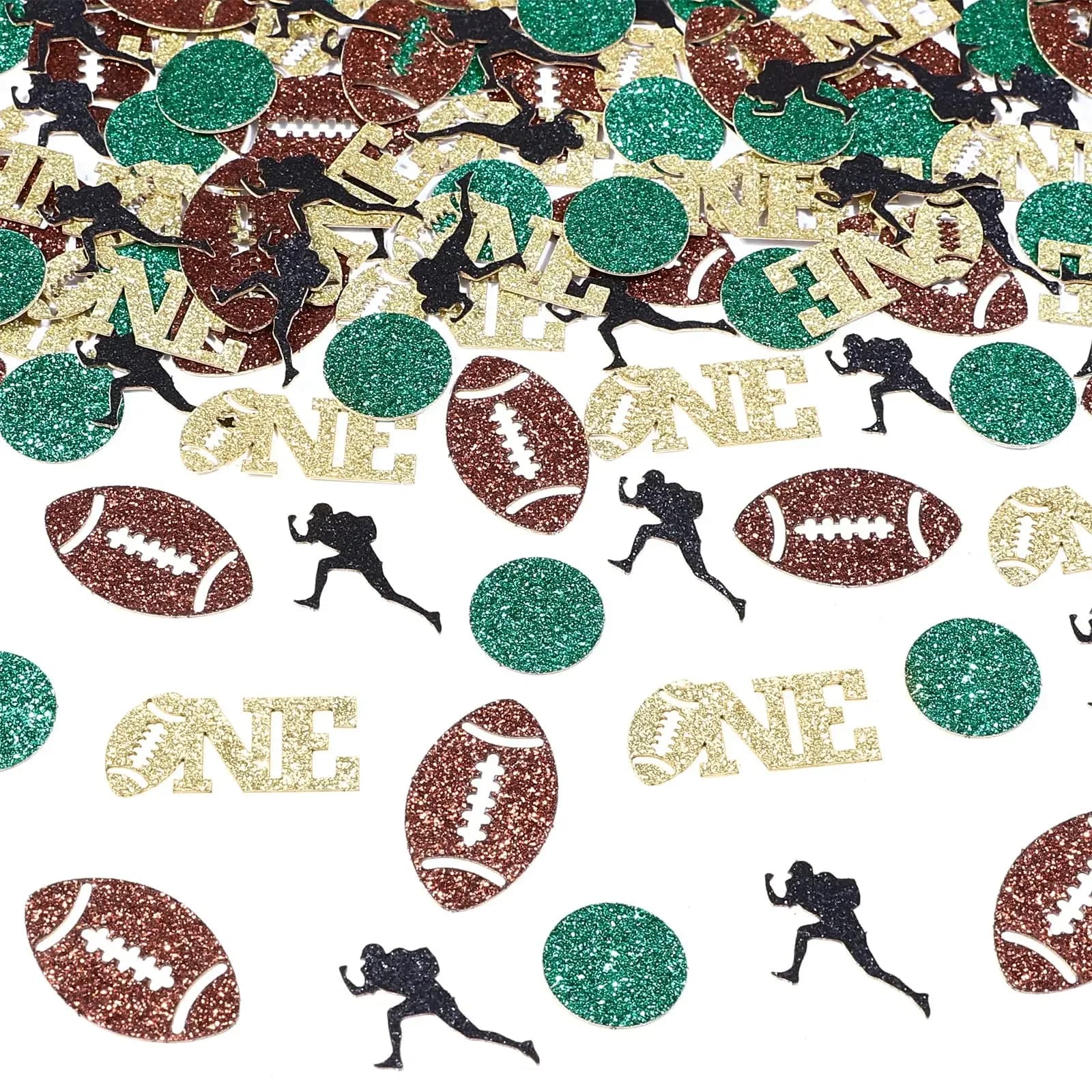 1Set Football 1anniversary Birthday Party Decorations for Boys 200pcs Confetti Glitter Paper Table Scatter First Year Down