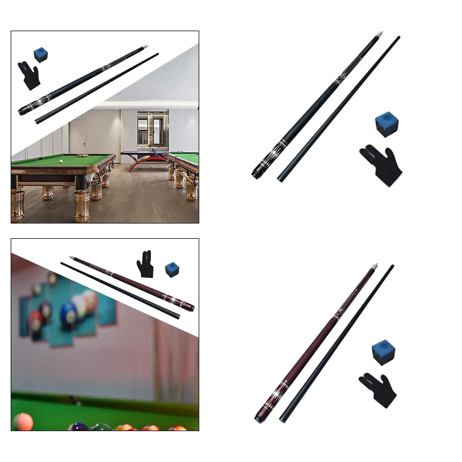 Stecca da biliardo con stecche da biliardo, 2 sezioni, punta da 13 mm, stecca da biliardo per adulti, stecca da biliardo per stecca da biliardo per ufficio