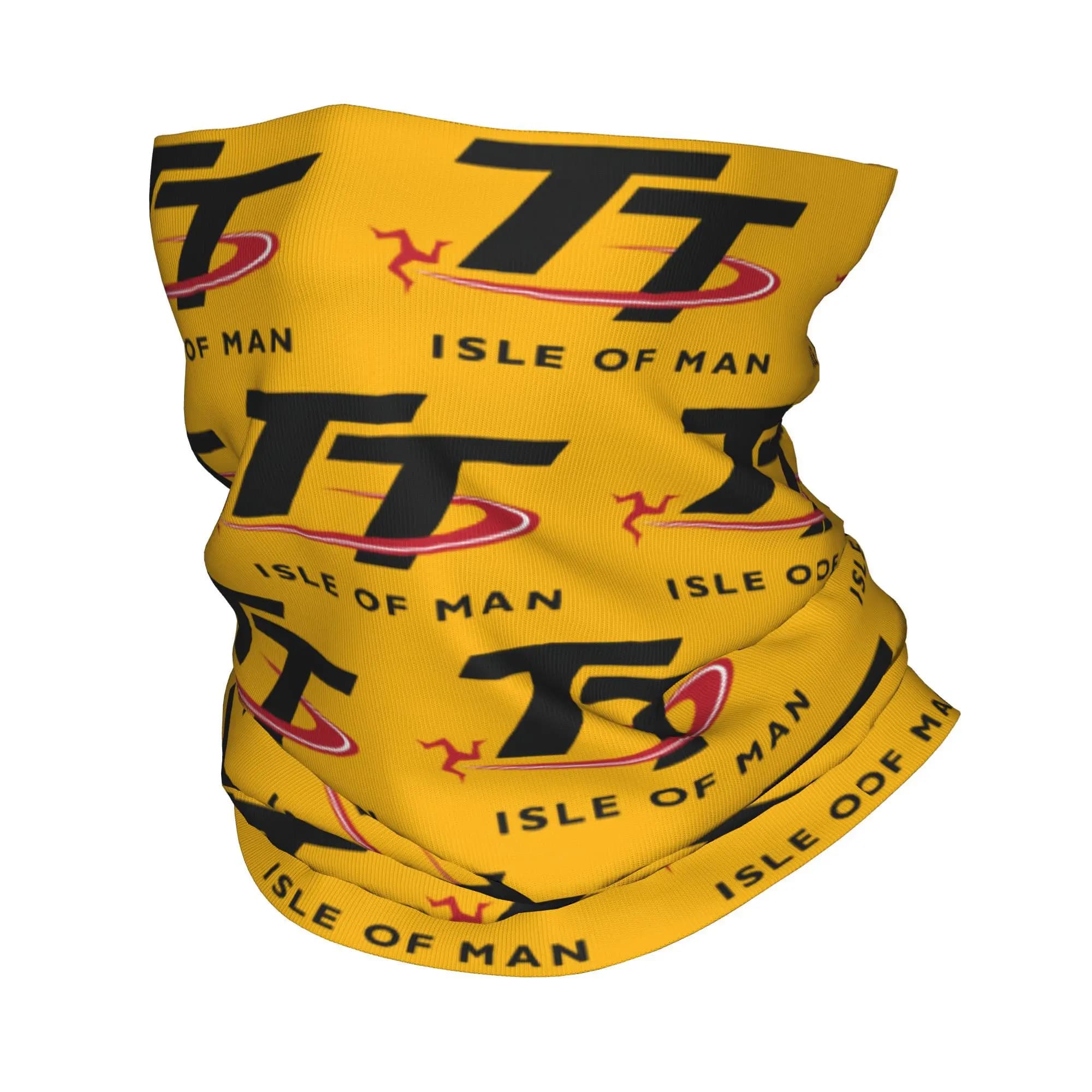 Ghetta per il collo Bandana personalizzata dell'Isola di Man TT Races per sci ciclismo donna uomo sciarpa avvolgente moto sportiva fascia scaldacollo