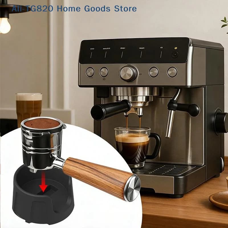 [TG820]Portafilter Holder Compatible With Espresso Machine, Espresso Tamping Station For Luxe Cafe Maker Coffee Tool