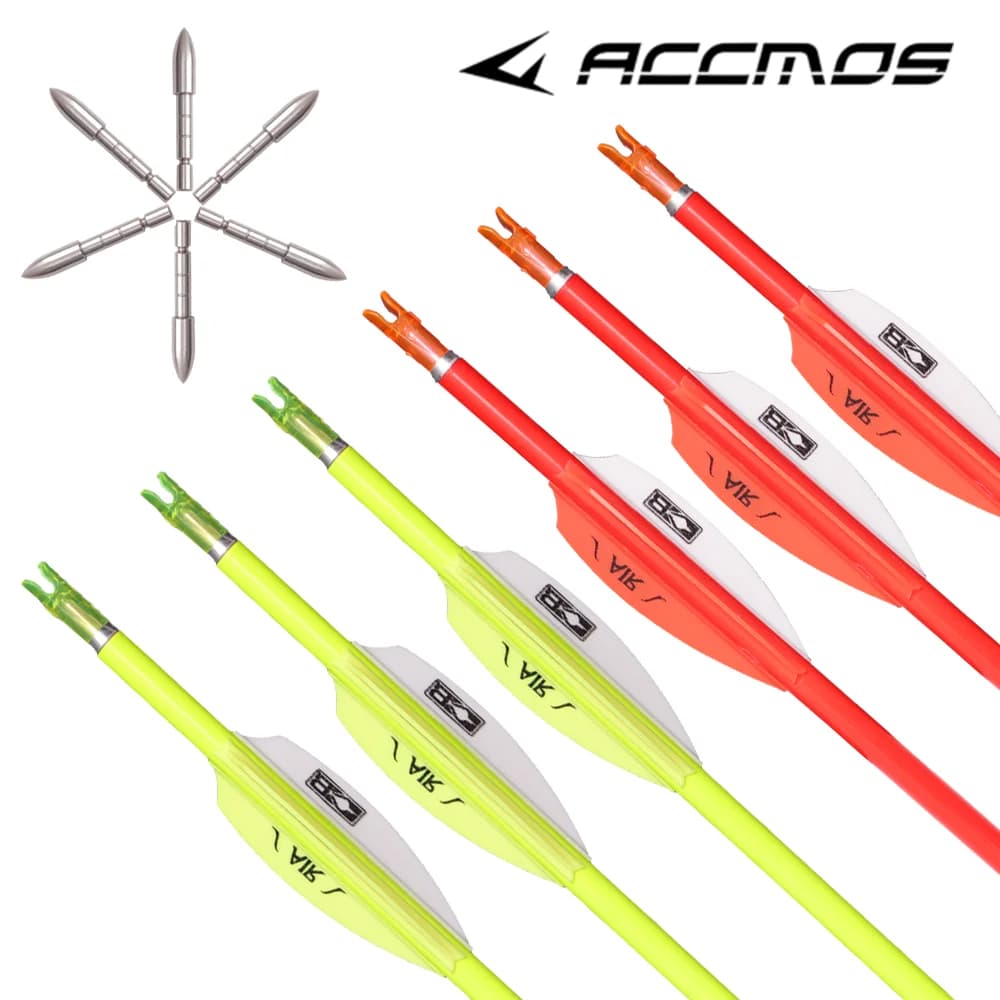 6/12pc Freccia in carbonio puro ID4.2mm Colonna vertebrale 400/1000 Albero 32 pollici Piuma d'aria per tiro con arco composto/ricurvo/tradizionale