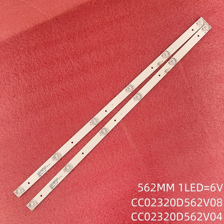 TV's LED Backlight Strips For HI 32HT101W 32HT101X AMCV LE-32ZTHS21 LE-32ZTH07 Bands Ruler 560mm CC02320D562V04 32E9 2X6 16/3/18