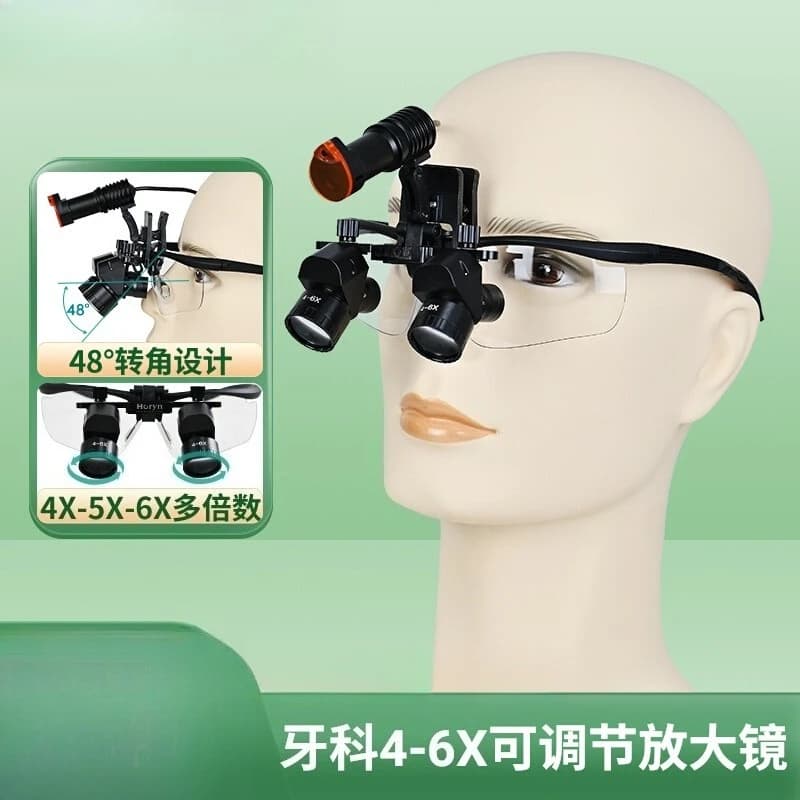 I migliori binocoli da laboratorio 4X 5X 6X Lenti d'ingrandimento 5W Surgerys Ergovisions Lenti d'ingrandimento per proiettori con luce LED Batteria al litio 300-600mm/