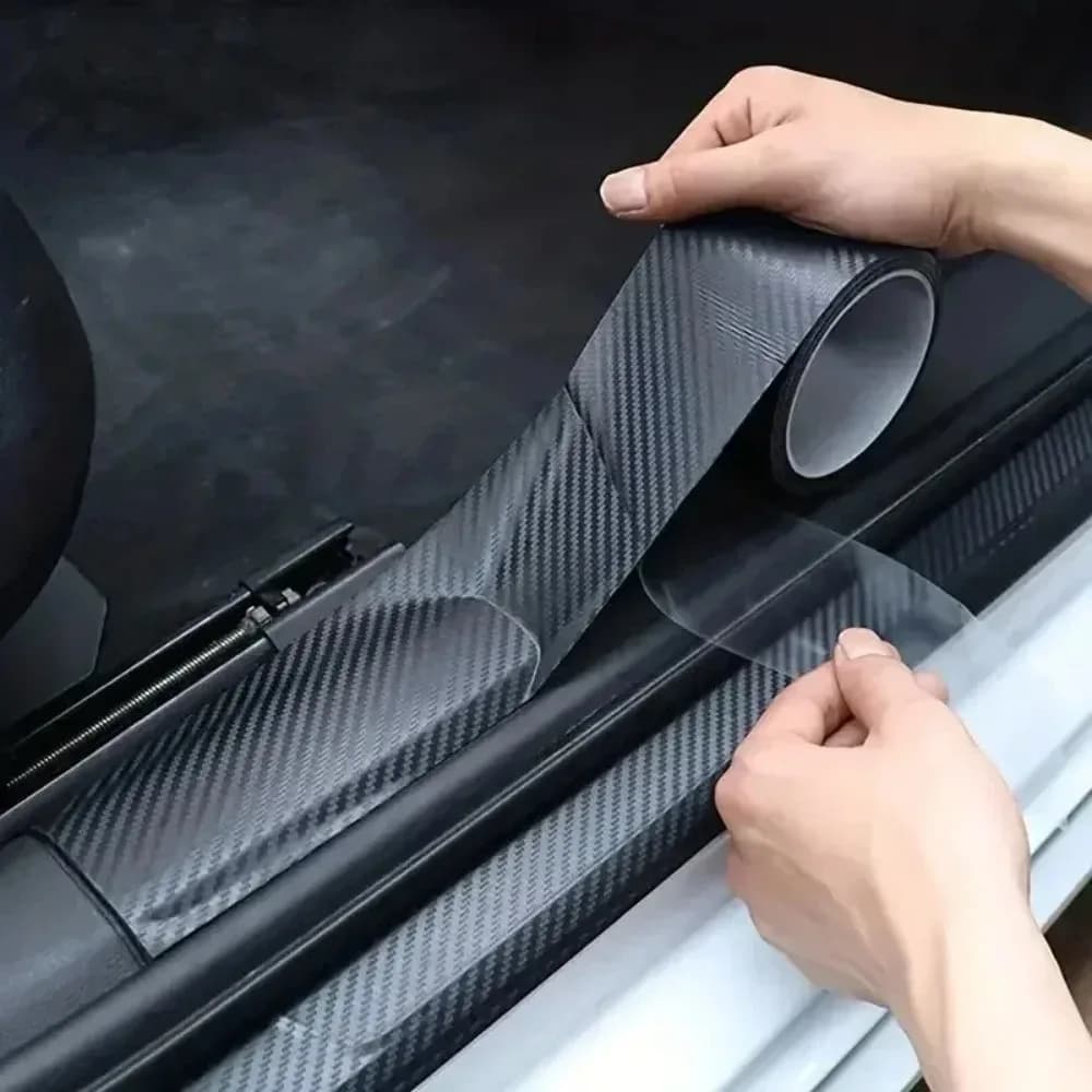 Wall decal 3D carbon fiber Pasta for car threshold Protective film Anti-scratch black sticker matt waterproof for car body shop