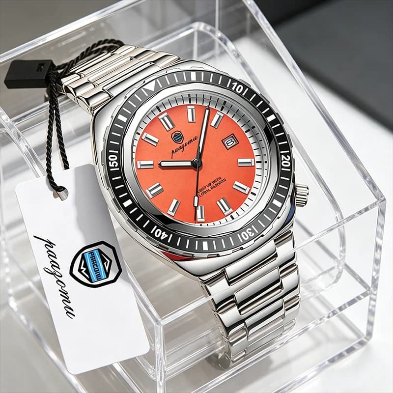 PAAZOMU Orologio da polso elettronico da uomo alla moda, con data e giorno della settimana, luminoso, impermeabile, con display digitale, orologio al quarzo da uomo, Reloj
