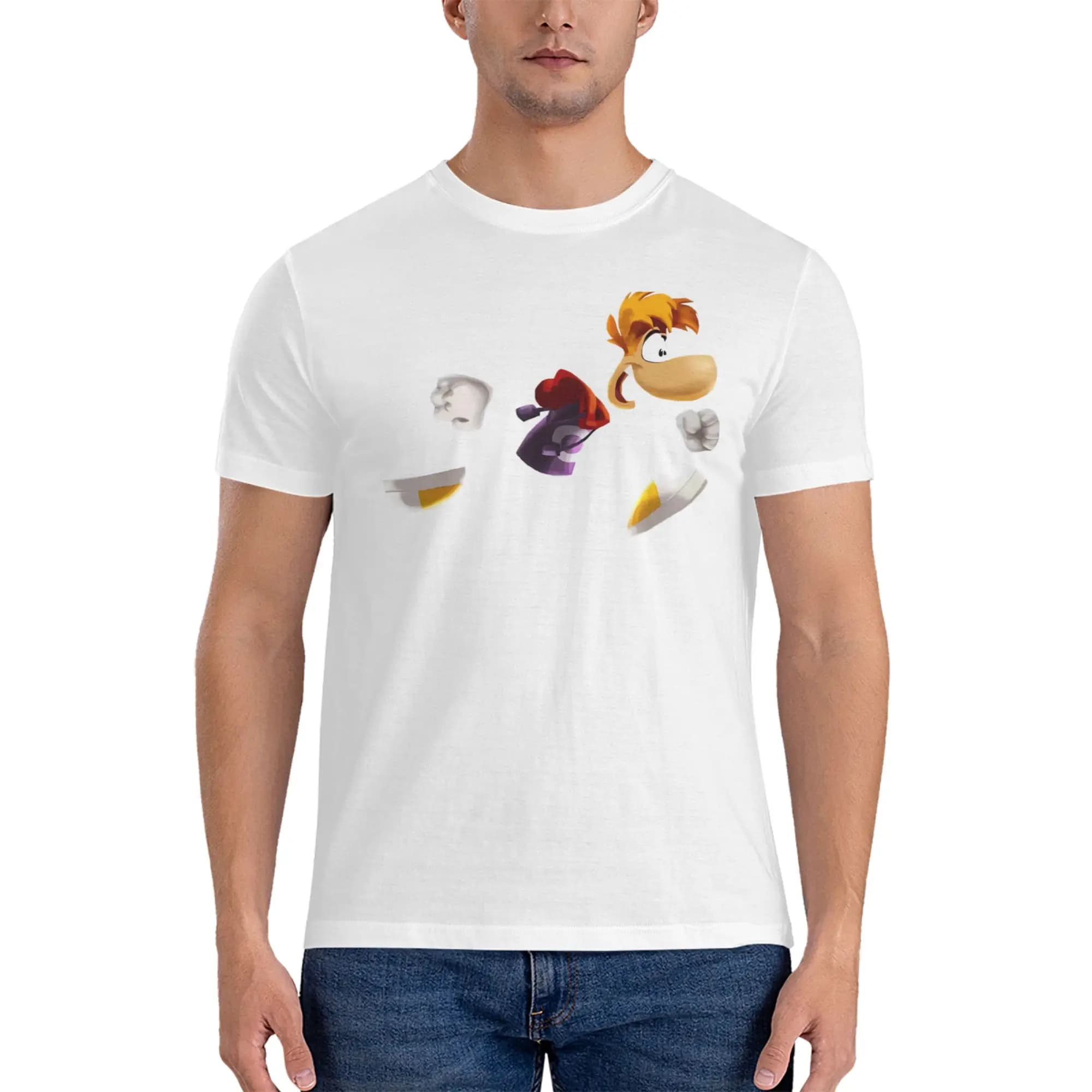 T-shirt sottile stampata Rayman Hot Sale per l'estate - Stile giapponese da strada