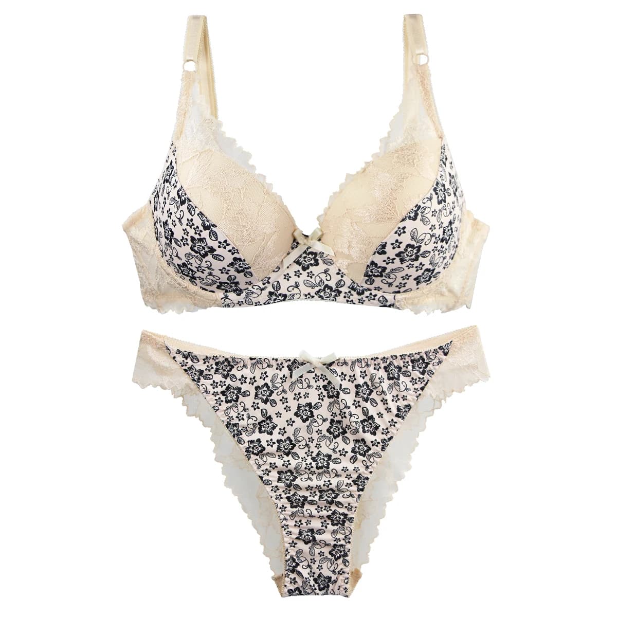 2024 Nuovo 34/75 36/80 38/85 40/90 42/95 44/100 BCDE Reggiseni Set Bianco bordeaux Beige Nero Verde Blu Push Up Biancheria Intima Per Le Donne