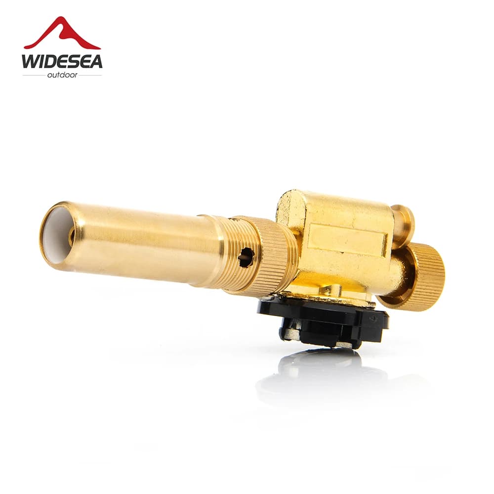 Widesea Camping Aerografo BBQ Cucina Saldatura Torcia a gas Fiamma Accensione esterna Lanciafiamme Calore Bruciatore butano Ugello pistola a spruzzo