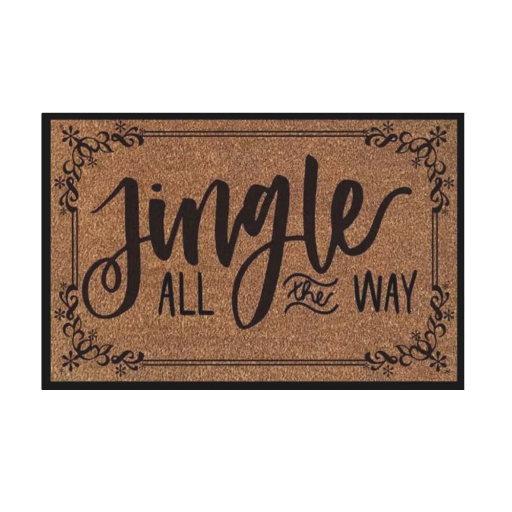 Christmas Jingle All The Way Doormat, Funny Door Mats For Entrance Floor Rubber Anti Slip, Outdoor Entryway Rug