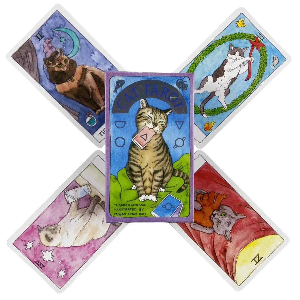 Simpatico gatto Tarocchi A 78 mazzi Oracle English Visions Divination Edition Borad Playing Games