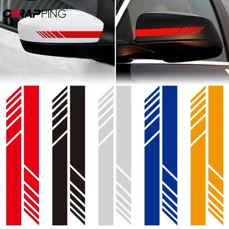 Car Stripe Stickers Rearview Mirror Reflective Vinyl Decals Decoration Fashion Styling Waterproof Sticker Exterior Accessories
