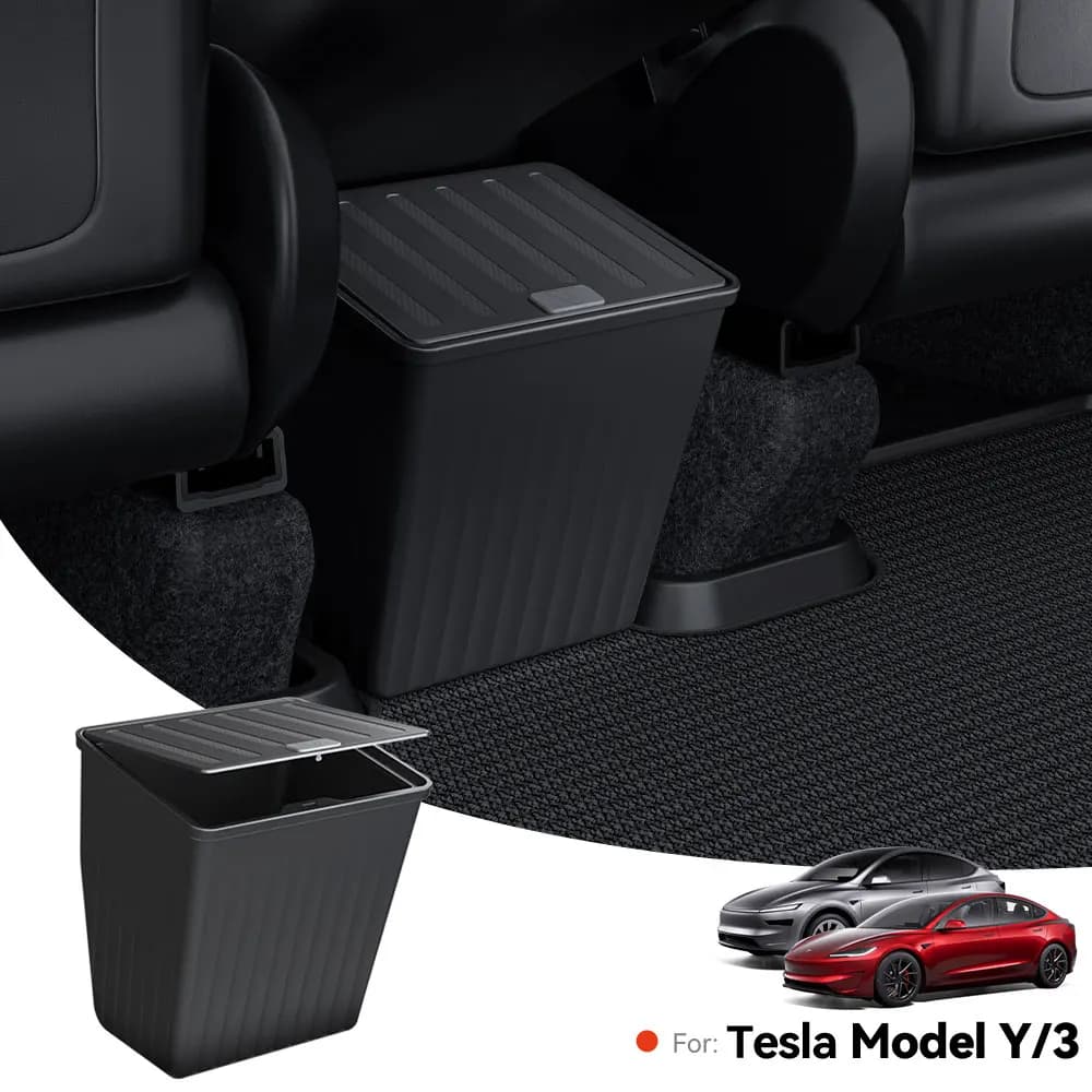 YZ Per Tesla Modello 3 Y Highland Juniper Sedile Posteriore Scatola di Immagazzinaggio Organizzatore Auto Center Console Contenitori Sedile Posteriore Pattumiera Sacchetto di Immondizia
