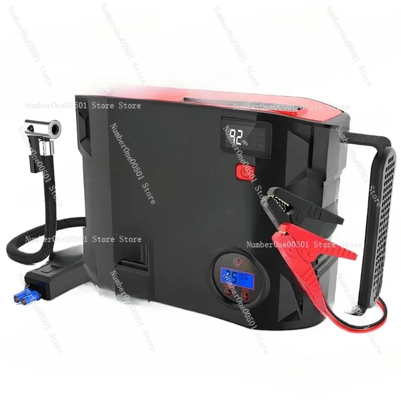 Avviatore di Emergenza 2000A con Pompa d'Aria, Powerbank e Luce LED, Gonfiatore Pneumatici, Strumento di Emergenza per Veicoli, Produzione OEM